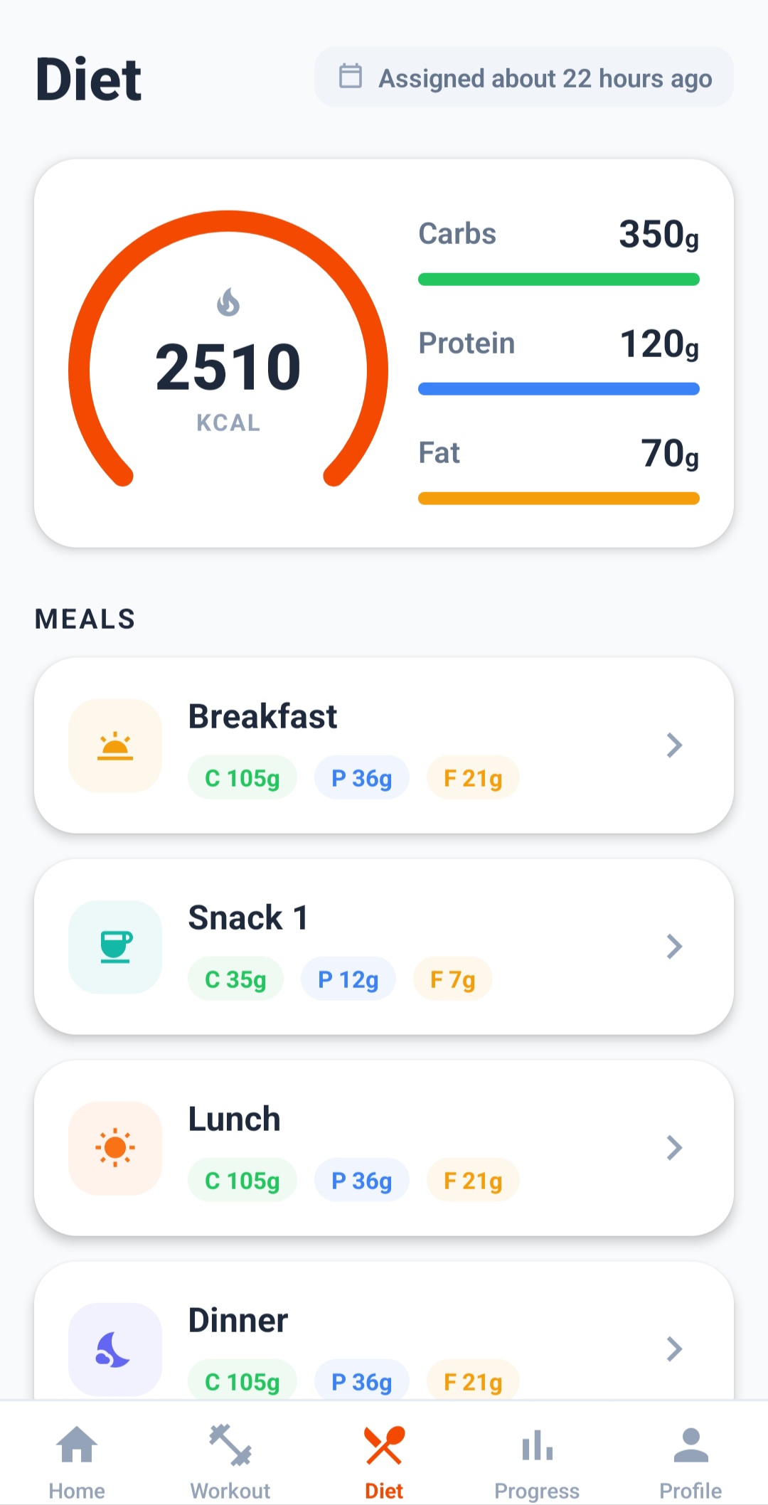 FitSuite nutrition planning