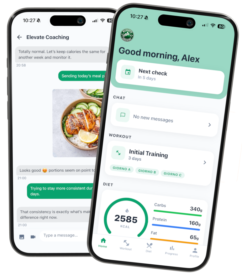 App cliente FitSuite - nutrizione