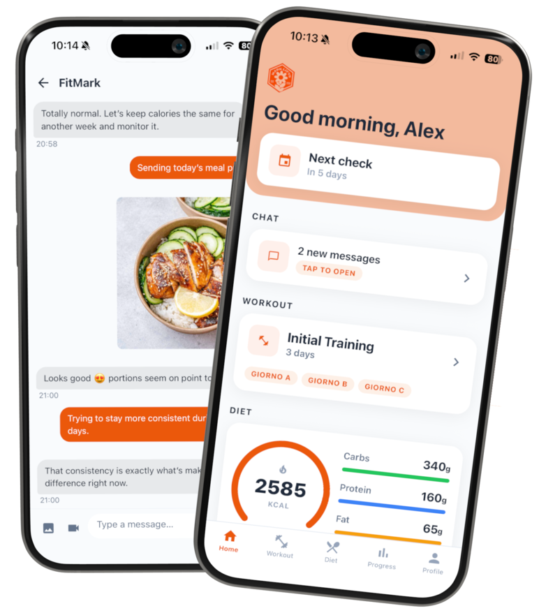 App cliente FitSuite - nutrizione